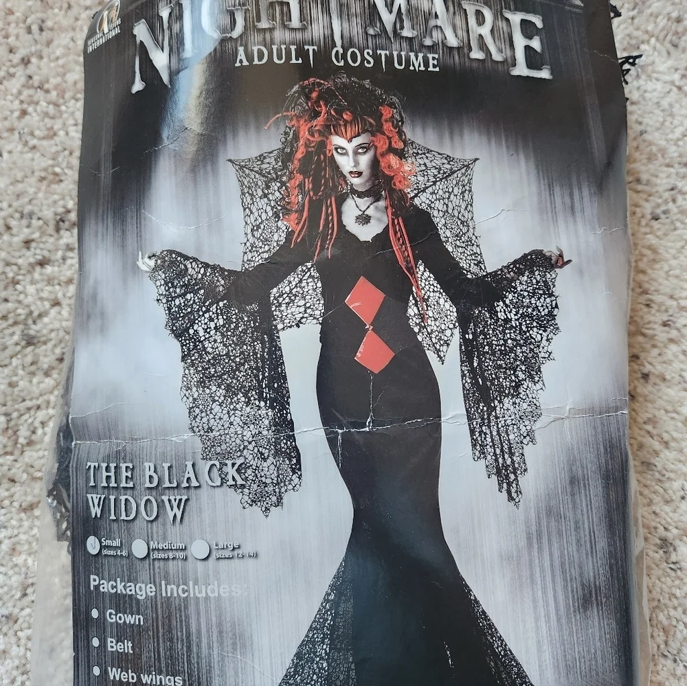 Black Widow Adult Costume with Wig - Picture 3 of 9